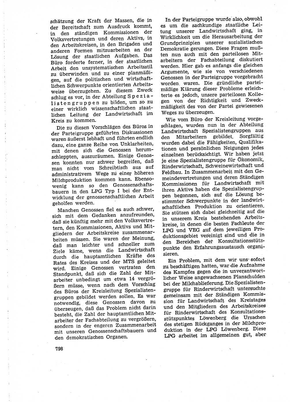 Neuer Weg (NW), Organ des Zentralkomitees (ZK) der SED (Sozialistische Einheitspartei Deutschlands) für Fragen des Parteilebens, 16. Jahrgang [Deutsche Demokratische Republik (DDR)] 1961, Seite 798 (NW ZK SED DDR 1961, S. 798)