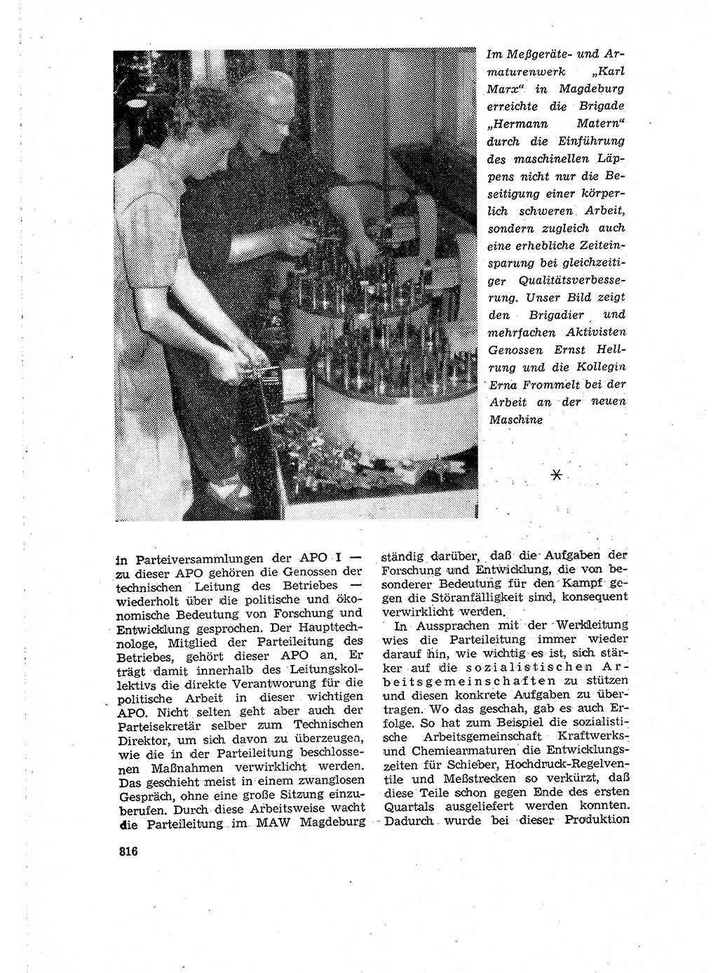 Neuer Weg (NW), Organ des Zentralkomitees (ZK) der SED (Sozialistische Einheitspartei Deutschlands) für Fragen des Parteilebens, 16. Jahrgang [Deutsche Demokratische Republik (DDR)] 1961, Seite 816 (NW ZK SED DDR 1961, S. 816)
