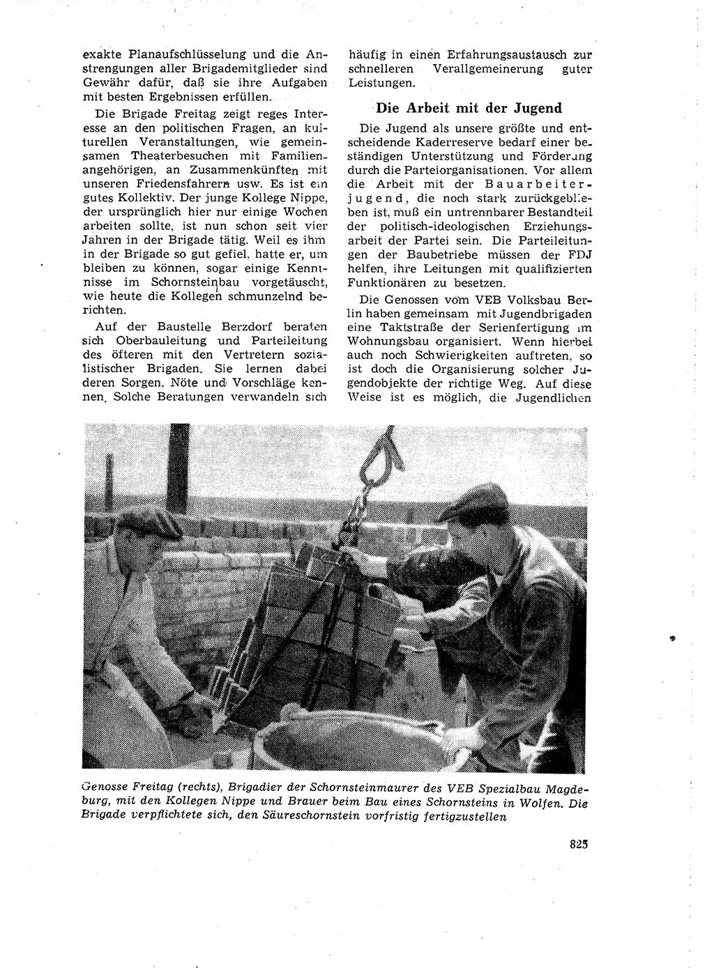Neuer Weg (NW), Organ des Zentralkomitees (ZK) der SED (Sozialistische Einheitspartei Deutschlands) für Fragen des Parteilebens, 16. Jahrgang [Deutsche Demokratische Republik (DDR)] 1961, Seite 825 (NW ZK SED DDR 1961, S. 825)