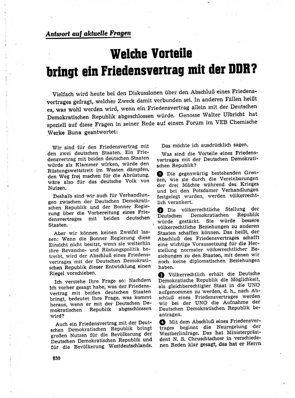 Neuer Weg (NW), Organ des Zentralkomitees (ZK) der SED (Sozialistische Einheitspartei Deutschlands) für Fragen des Parteilebens, 16. Jahrgang [Deutsche Demokratische Republik (DDR)] 1961, Seite 830 (NW ZK SED DDR 1961, S. 830)