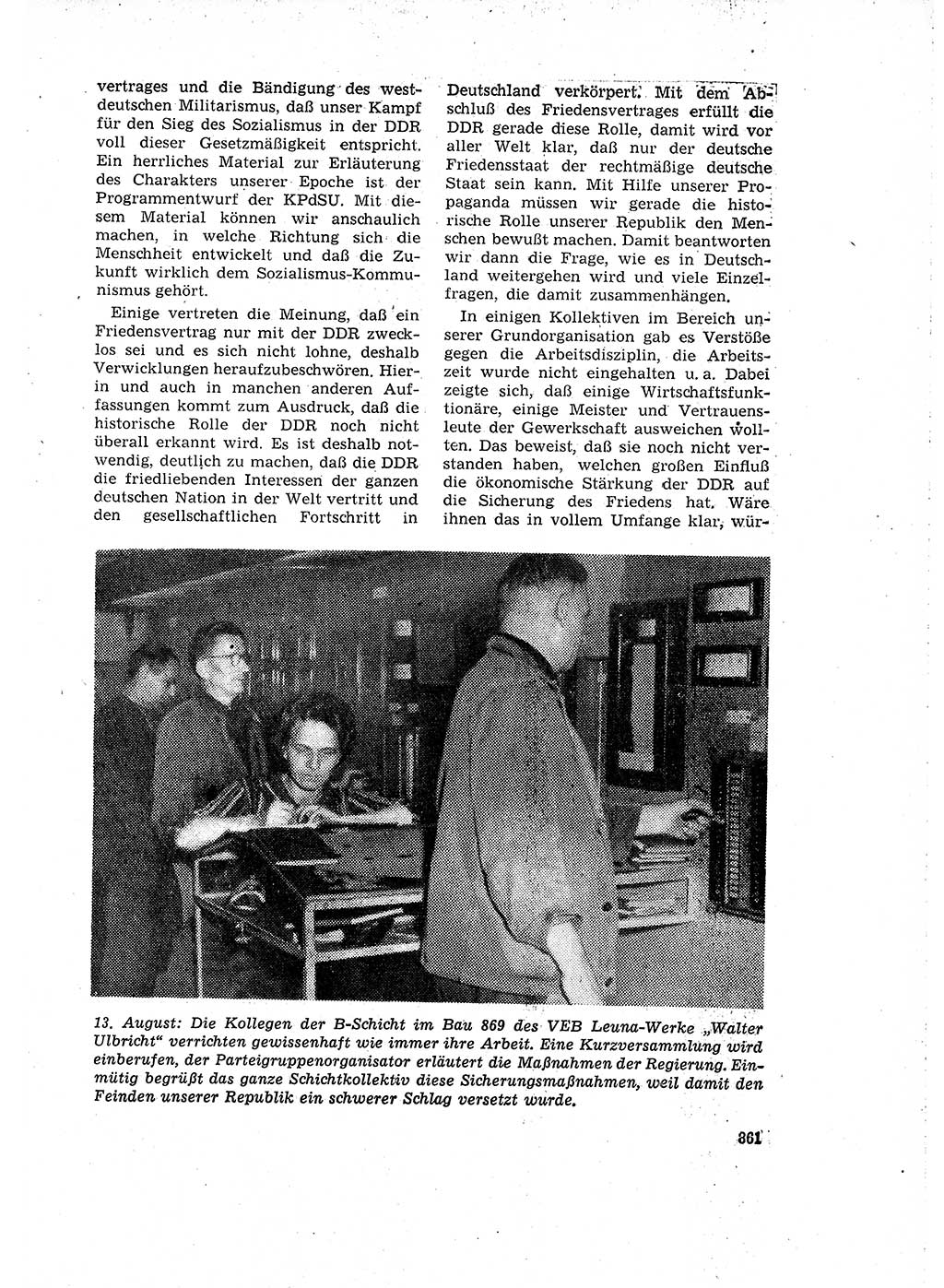 Neuer Weg (NW), Organ des Zentralkomitees (ZK) der SED (Sozialistische Einheitspartei Deutschlands) für Fragen des Parteilebens, 16. Jahrgang [Deutsche Demokratische Republik (DDR)] 1961, Seite 861 (NW ZK SED DDR 1961, S. 861)