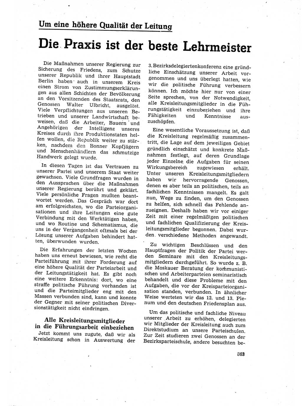 Neuer Weg (NW), Organ des Zentralkomitees (ZK) der SED (Sozialistische Einheitspartei Deutschlands) für Fragen des Parteilebens, 16. Jahrgang [Deutsche Demokratische Republik (DDR)] 1961, Seite 863 (NW ZK SED DDR 1961, S. 863)