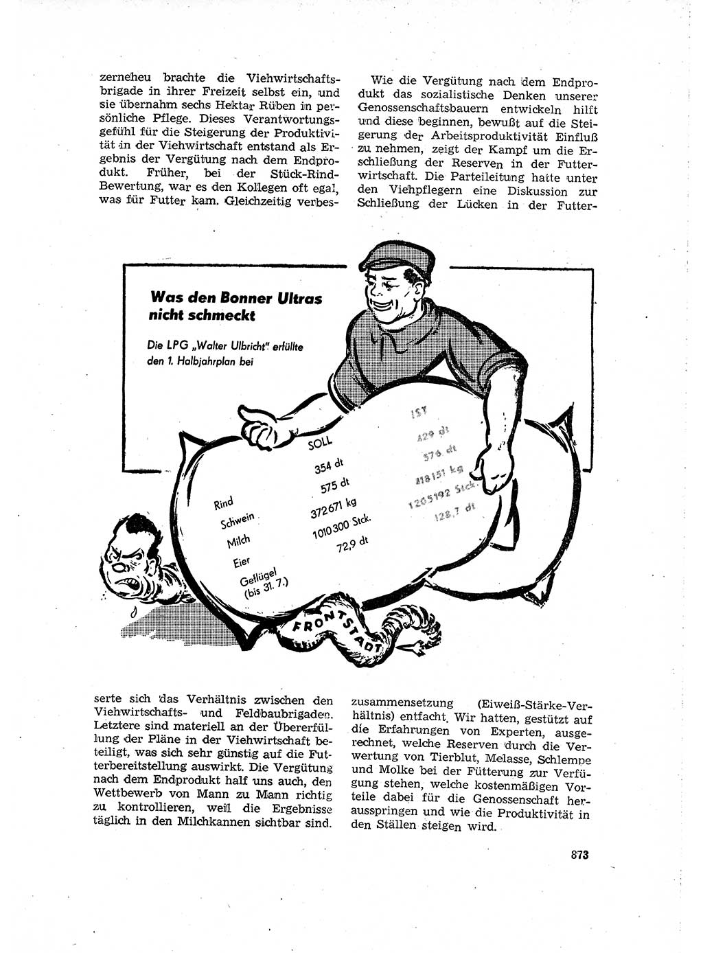 Neuer Weg (NW), Organ des Zentralkomitees (ZK) der SED (Sozialistische Einheitspartei Deutschlands) für Fragen des Parteilebens, 16. Jahrgang [Deutsche Demokratische Republik (DDR)] 1961, Seite 873 (NW ZK SED DDR 1961, S. 873)