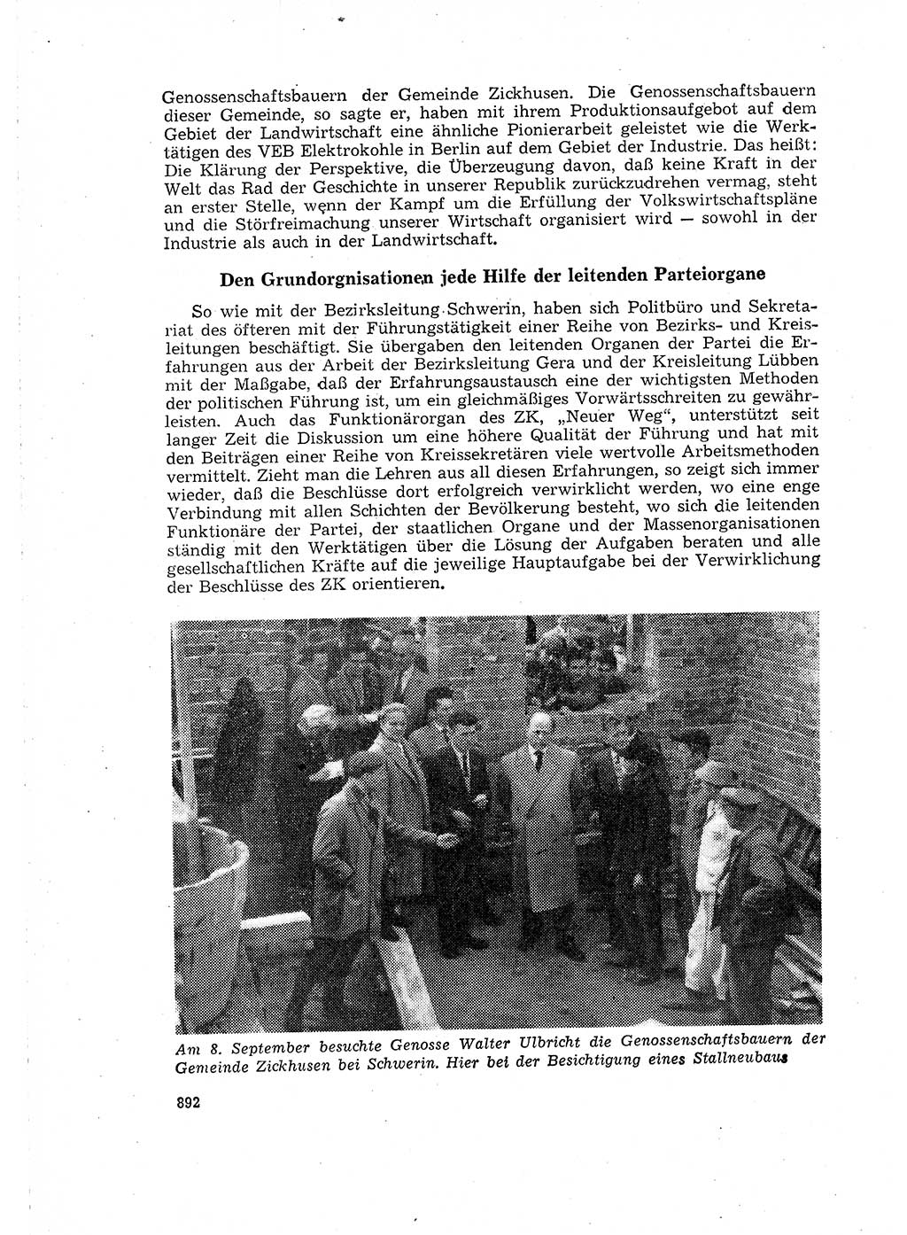 Neuer Weg (NW), Organ des Zentralkomitees (ZK) der SED (Sozialistische Einheitspartei Deutschlands) für Fragen des Parteilebens, 16. Jahrgang [Deutsche Demokratische Republik (DDR)] 1961, Seite 892 (NW ZK SED DDR 1961, S. 892)