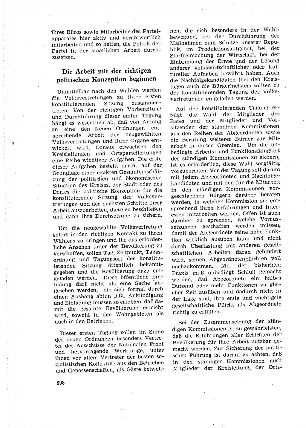 Neuer Weg (NW), Organ des Zentralkomitees (ZK) der SED (Sozialistische Einheitspartei Deutschlands) für Fragen des Parteilebens, 16. Jahrgang [Deutsche Demokratische Republik (DDR)] 1961, Seite 898 (NW ZK SED DDR 1961, S. 898)