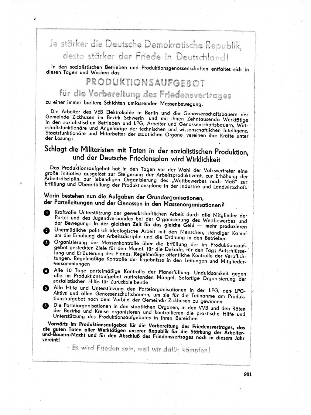 Neuer Weg (NW), Organ des Zentralkomitees (ZK) der SED (Sozialistische Einheitspartei Deutschlands) für Fragen des Parteilebens, 16. Jahrgang [Deutsche Demokratische Republik (DDR)] 1961, Seite 901 (NW ZK SED DDR 1961, S. 901)