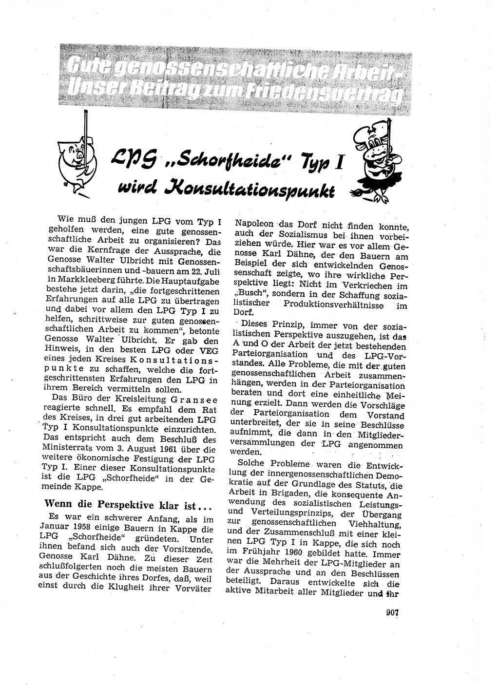 Neuer Weg (NW), Organ des Zentralkomitees (ZK) der SED (Sozialistische Einheitspartei Deutschlands) für Fragen des Parteilebens, 16. Jahrgang [Deutsche Demokratische Republik (DDR)] 1961, Seite 907 (NW ZK SED DDR 1961, S. 907)