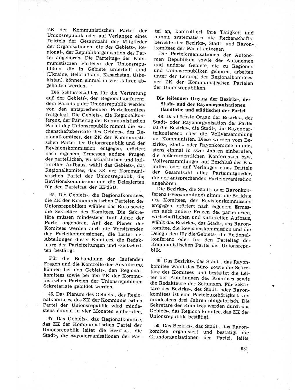 Neuer Weg (NW), Organ des Zentralkomitees (ZK) der SED (Sozialistische Einheitspartei Deutschlands) für Fragen des Parteilebens, 16. Jahrgang [Deutsche Demokratische Republik (DDR)] 1961, Seite 931 (NW ZK SED DDR 1961, S. 931)