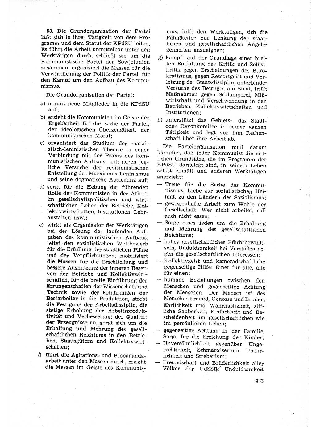 Neuer Weg (NW), Organ des Zentralkomitees (ZK) der SED (Sozialistische Einheitspartei Deutschlands) für Fragen des Parteilebens, 16. Jahrgang [Deutsche Demokratische Republik (DDR)] 1961, Seite 933 (NW ZK SED DDR 1961, S. 933)