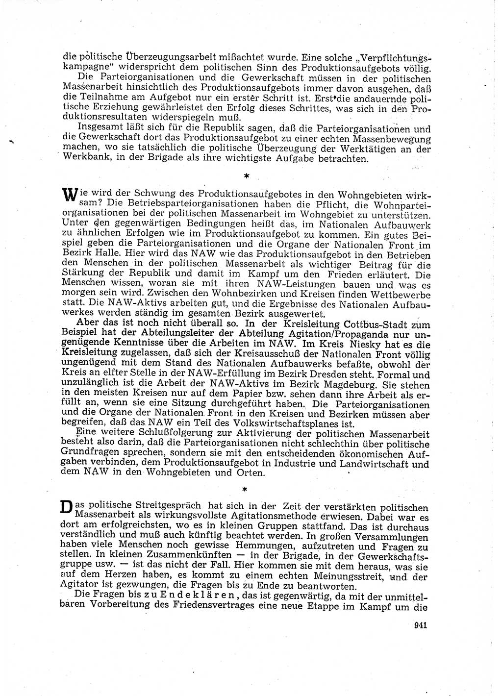 Neuer Weg (NW), Organ des Zentralkomitees (ZK) der SED (Sozialistische Einheitspartei Deutschlands) für Fragen des Parteilebens, 16. Jahrgang [Deutsche Demokratische Republik (DDR)] 1961, Seite 941 (NW ZK SED DDR 1961, S. 941)