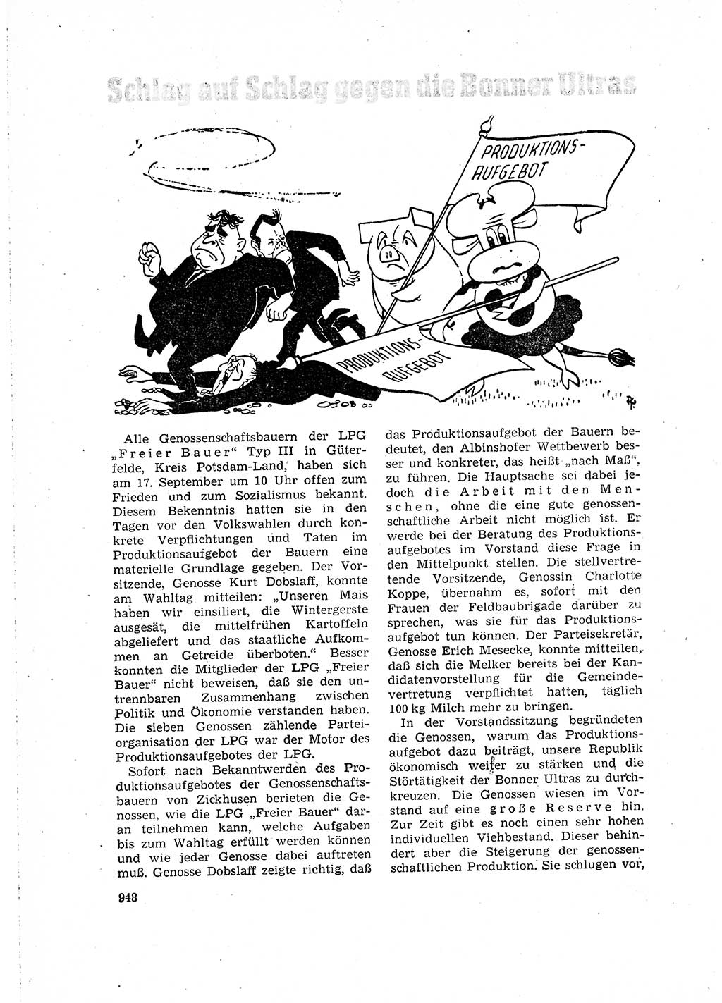 Neuer Weg (NW), Organ des Zentralkomitees (ZK) der SED (Sozialistische Einheitspartei Deutschlands) für Fragen des Parteilebens, 16. Jahrgang [Deutsche Demokratische Republik (DDR)] 1961, Seite 948 (NW ZK SED DDR 1961, S. 948)