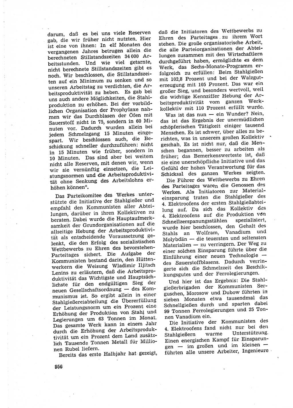 Neuer Weg (NW), Organ des Zentralkomitees (ZK) der SED (Sozialistische Einheitspartei Deutschlands) für Fragen des Parteilebens, 16. Jahrgang [Deutsche Demokratische Republik (DDR)] 1961, Seite 956 (NW ZK SED DDR 1961, S. 956)