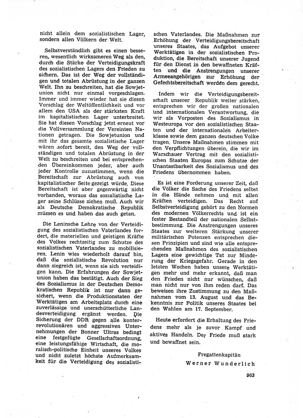Neuer Weg (NW), Organ des Zentralkomitees (ZK) der SED (Sozialistische Einheitspartei Deutschlands) für Fragen des Parteilebens, 16. Jahrgang [Deutsche Demokratische Republik (DDR)] 1961, Seite 963 (NW ZK SED DDR 1961, S. 963)
