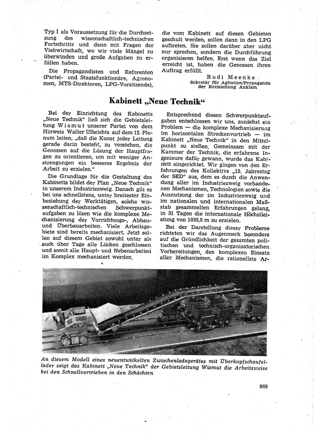 Neuer Weg (NW), Organ des Zentralkomitees (ZK) der SED (Sozialistische Einheitspartei Deutschlands) für Fragen des Parteilebens, 16. Jahrgang [Deutsche Demokratische Republik (DDR)] 1961, Seite 969 (NW ZK SED DDR 1961, S. 969)