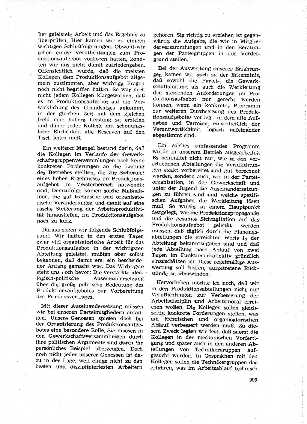 Neuer Weg (NW), Organ des Zentralkomitees (ZK) der SED (Sozialistische Einheitspartei Deutschlands) für Fragen des Parteilebens, 16. Jahrgang [Deutsche Demokratische Republik (DDR)] 1961, Seite 999 (NW ZK SED DDR 1961, S. 999)