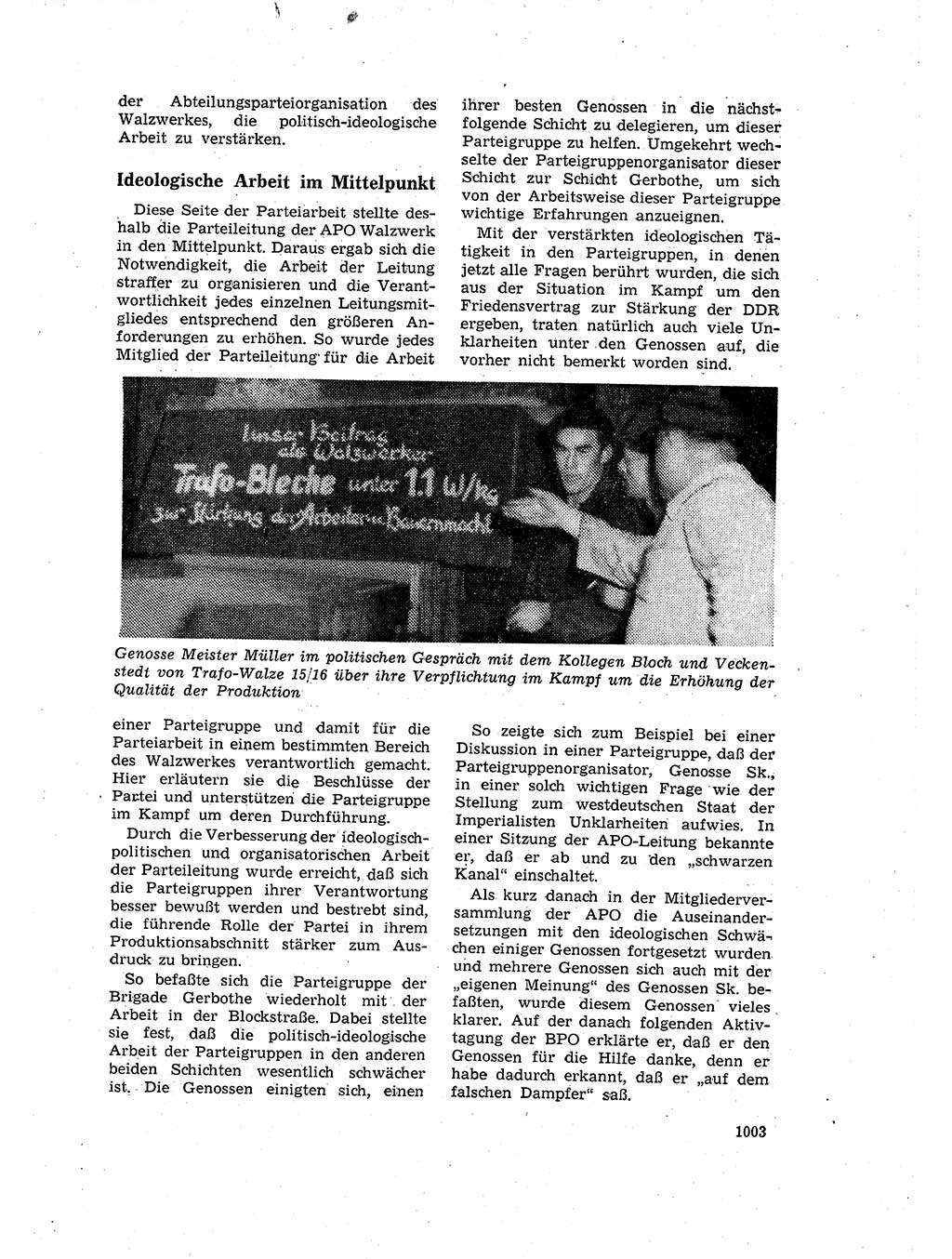 Neuer Weg (NW), Organ des Zentralkomitees (ZK) der SED (Sozialistische Einheitspartei Deutschlands) für Fragen des Parteilebens, 16. Jahrgang [Deutsche Demokratische Republik (DDR)] 1961, Seite 1003 (NW ZK SED DDR 1961, S. 1003)