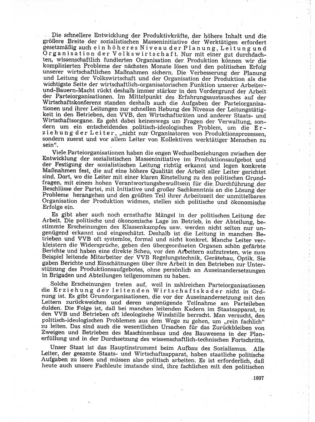 Neuer Weg (NW), Organ des Zentralkomitees (ZK) der SED (Sozialistische Einheitspartei Deutschlands) für Fragen des Parteilebens, 16. Jahrgang [Deutsche Demokratische Republik (DDR)] 1961, Seite 1037 (NW ZK SED DDR 1961, S. 1037)