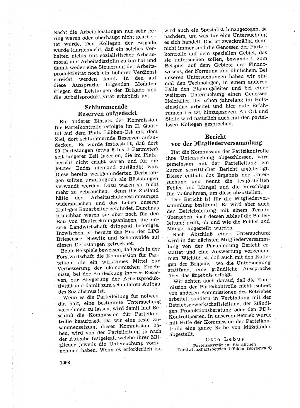 Neuer Weg (NW), Organ des Zentralkomitees (ZK) der SED (Sozialistische Einheitspartei Deutschlands) für Fragen des Parteilebens, 16. Jahrgang [Deutsche Demokratische Republik (DDR)] 1961, Seite 1068 (NW ZK SED DDR 1961, S. 1068)