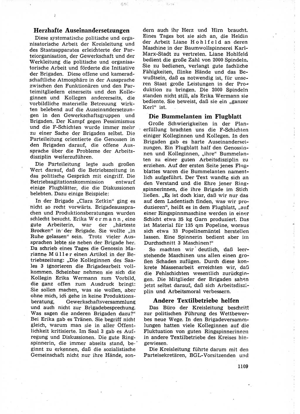 Neuer Weg (NW), Organ des Zentralkomitees (ZK) der SED (Sozialistische Einheitspartei Deutschlands) für Fragen des Parteilebens, 16. Jahrgang [Deutsche Demokratische Republik (DDR)] 1961, Seite 1109 (NW ZK SED DDR 1961, S. 1109)