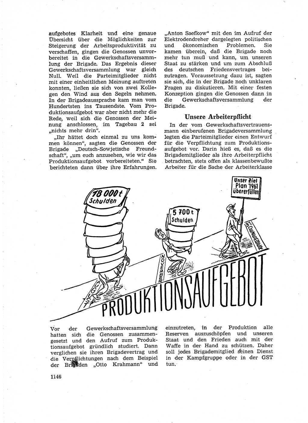 Neuer Weg (NW), Organ des Zentralkomitees (ZK) der SED (Sozialistische Einheitspartei Deutschlands) für Fragen des Parteilebens, 16. Jahrgang [Deutsche Demokratische Republik (DDR)] 1961, Seite 1146 (NW ZK SED DDR 1961, S. 1146)