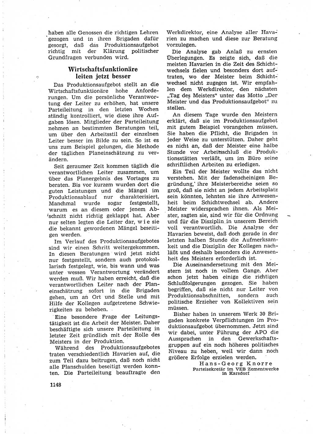 Neuer Weg (NW), Organ des Zentralkomitees (ZK) der SED (Sozialistische Einheitspartei Deutschlands) für Fragen des Parteilebens, 16. Jahrgang [Deutsche Demokratische Republik (DDR)] 1961, Seite 1148 (NW ZK SED DDR 1961, S. 1148)