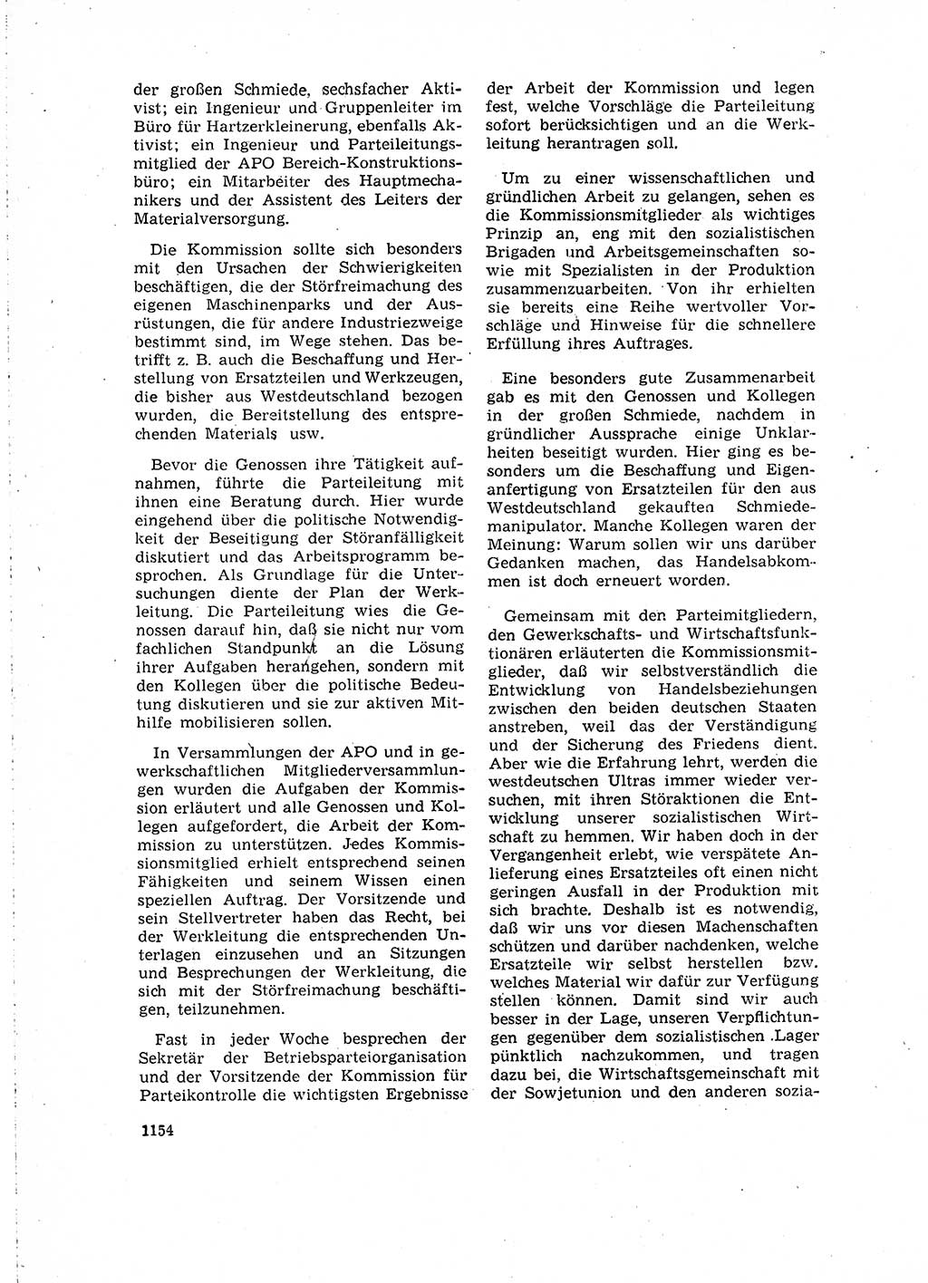 Neuer Weg (NW), Organ des Zentralkomitees (ZK) der SED (Sozialistische Einheitspartei Deutschlands) fÃ¼r Fragen des Parteilebens, 16. Jahrgang [Deutsche Demokratische Republik (DDR)] 1961, Seite 1154 (NW ZK SED DDR 1961, S. 1154)