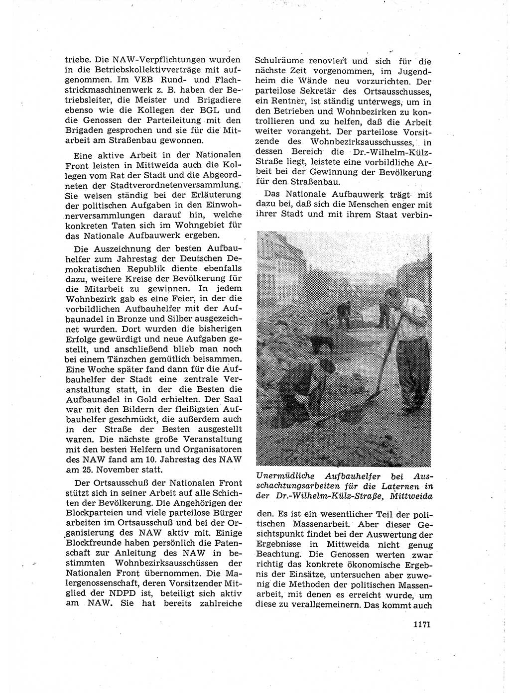 Neuer Weg (NW), Organ des Zentralkomitees (ZK) der SED (Sozialistische Einheitspartei Deutschlands) für Fragen des Parteilebens, 16. Jahrgang [Deutsche Demokratische Republik (DDR)] 1961, Seite 1171 (NW ZK SED DDR 1961, S. 1171)