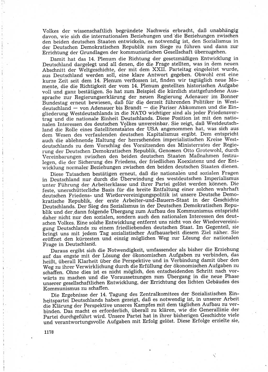 Neuer Weg (NW), Organ des Zentralkomitees (ZK) der SED (Sozialistische Einheitspartei Deutschlands) für Fragen des Parteilebens, 16. Jahrgang [Deutsche Demokratische Republik (DDR)] 1961, Seite 1178 (NW ZK SED DDR 1961, S. 1178)