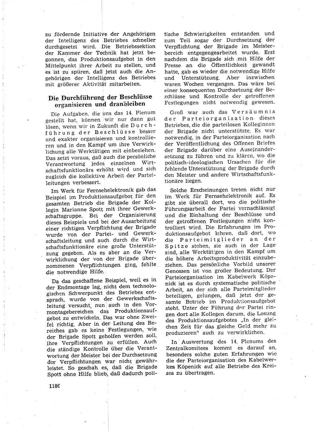 Neuer Weg (NW), Organ des Zentralkomitees (ZK) der SED (Sozialistische Einheitspartei Deutschlands) für Fragen des Parteilebens, 16. Jahrgang [Deutsche Demokratische Republik (DDR)] 1961, Seite 1186 (NW ZK SED DDR 1961, S. 1186)