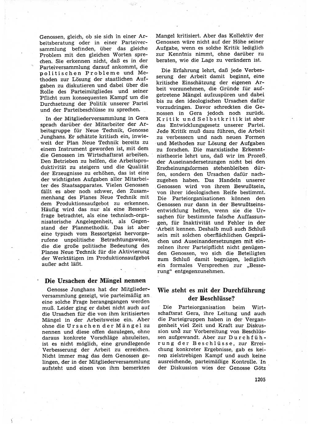 Neuer Weg (NW), Organ des Zentralkomitees (ZK) der SED (Sozialistische Einheitspartei Deutschlands) für Fragen des Parteilebens, 16. Jahrgang [Deutsche Demokratische Republik (DDR)] 1961, Seite 1205 (NW ZK SED DDR 1961, S. 1205)