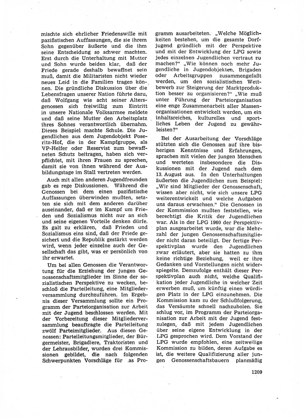 Neuer Weg (NW), Organ des Zentralkomitees (ZK) der SED (Sozialistische Einheitspartei Deutschlands) für Fragen des Parteilebens, 16. Jahrgang [Deutsche Demokratische Republik (DDR)] 1961, Seite 1209 (NW ZK SED DDR 1961, S. 1209)