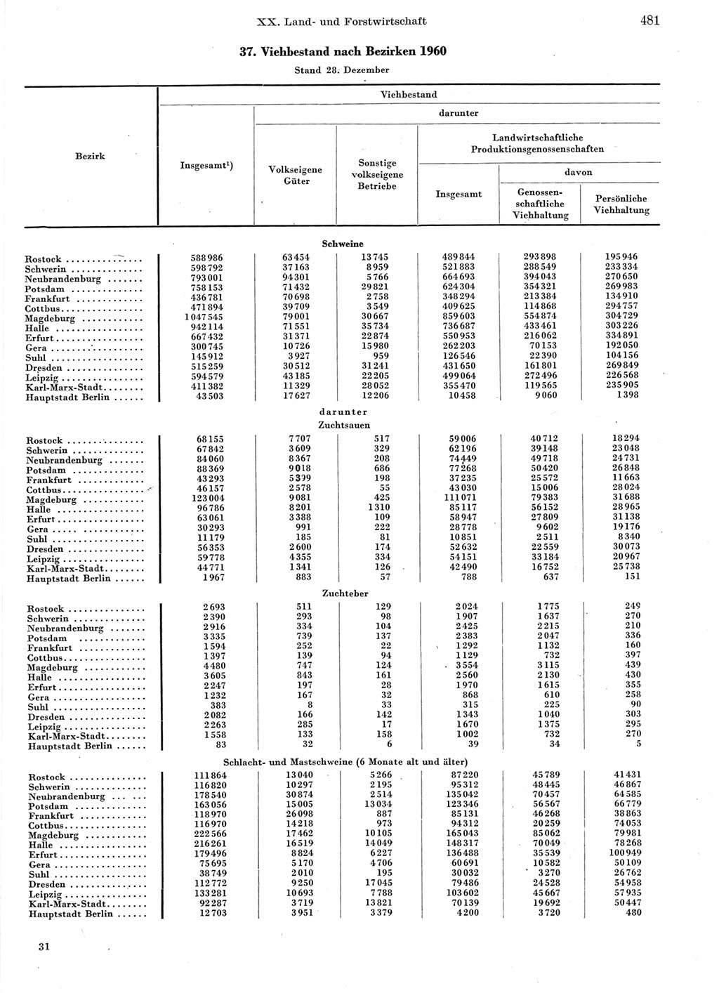 Statistisches Jahrbuch der Deutschen Demokratischen Republik (DDR) 1960-1961, Seite 481 (Stat. Jb. DDR 1960-1961, S. 481)