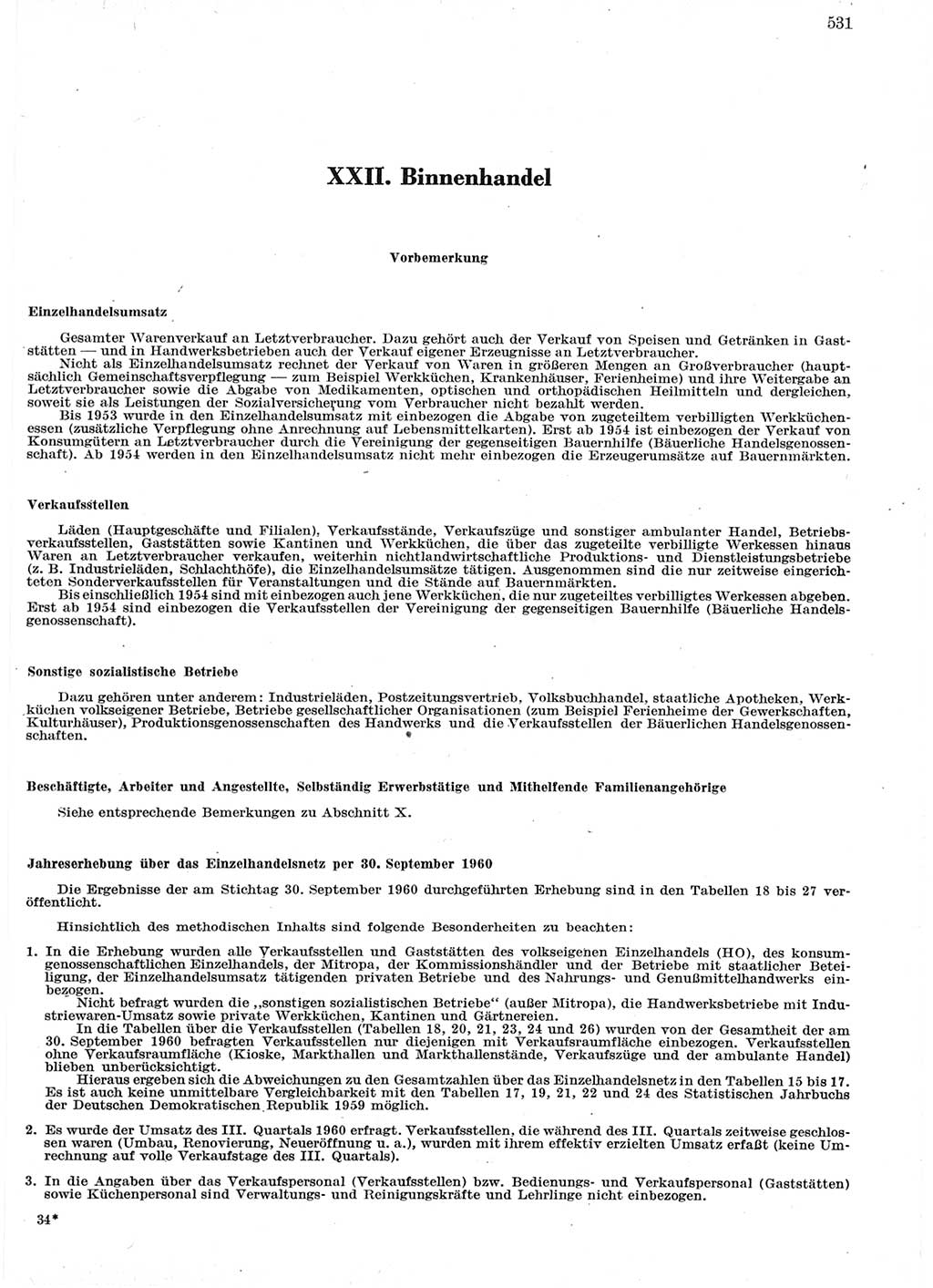 Statistisches Jahrbuch der Deutschen Demokratischen Republik (DDR) 1960-1961, Seite 531 (Stat. Jb. DDR 1960-1961, S. 531)