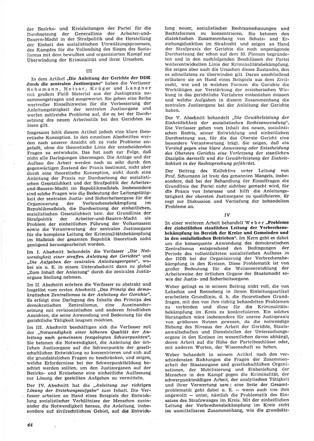 Neue Justiz (NJ), Zeitschrift für Recht und Rechtswissenschaft [Deutsche Demokratische Republik (DDR)], 15. Jahrgang 1961, Seite 44 (NJ DDR 1961, S. 44)