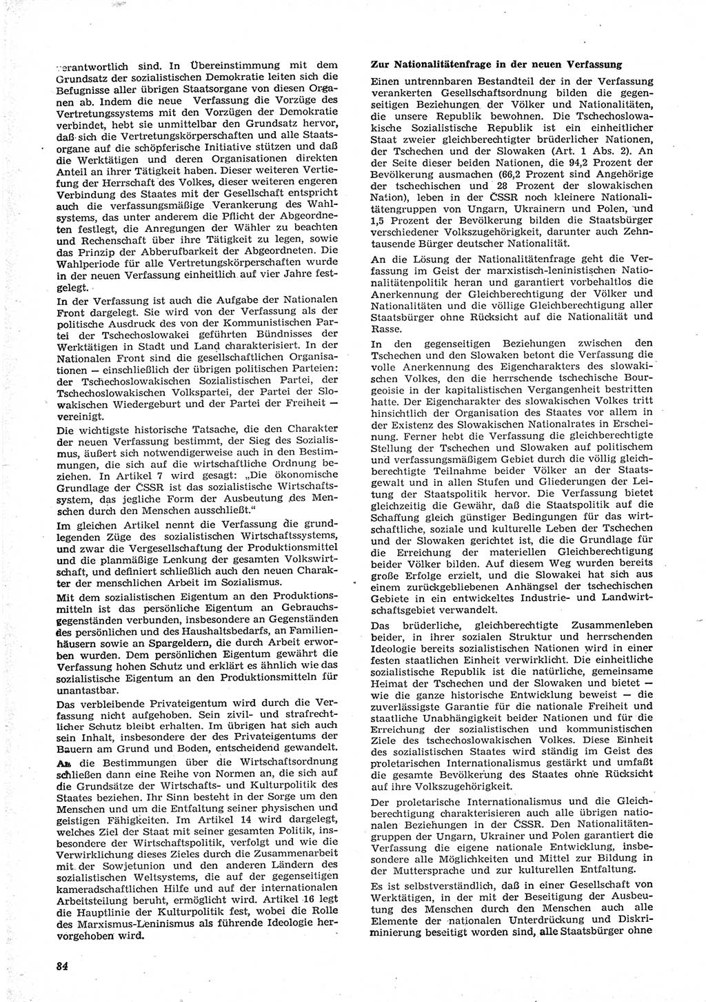 Neue Justiz (NJ), Zeitschrift für Recht und Rechtswissenschaft [Deutsche Demokratische Republik (DDR)], 15. Jahrgang 1961, Seite 84 (NJ DDR 1961, S. 84)