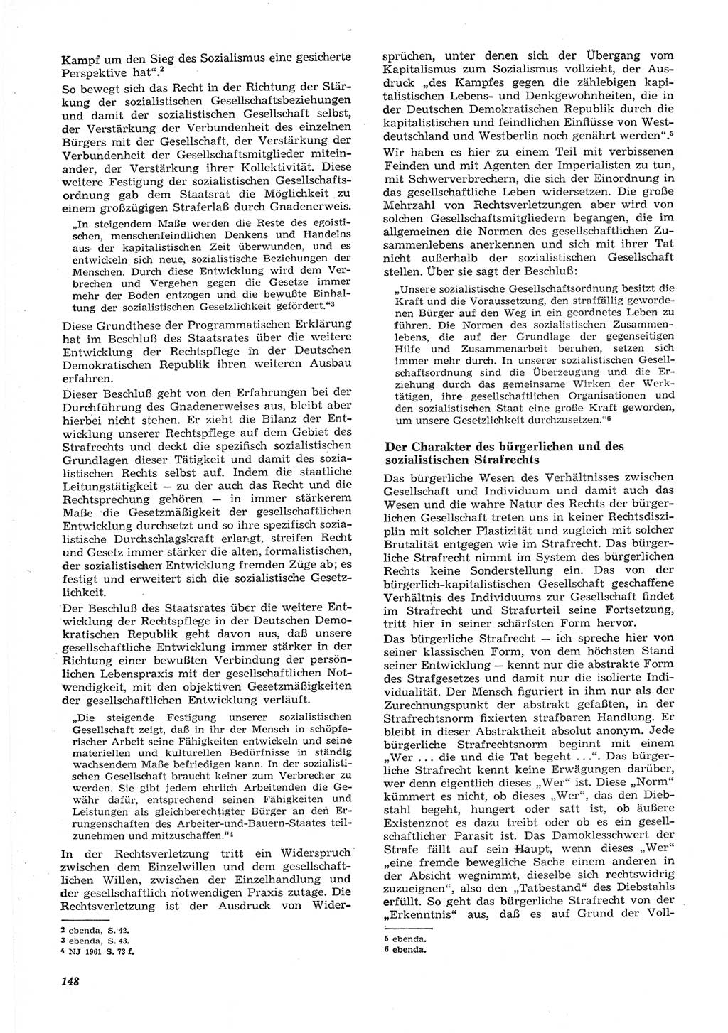 Neue Justiz (NJ), Zeitschrift für Recht und Rechtswissenschaft [Deutsche Demokratische Republik (DDR)], 15. Jahrgang 1961, Seite 148 (NJ DDR 1961, S. 148)