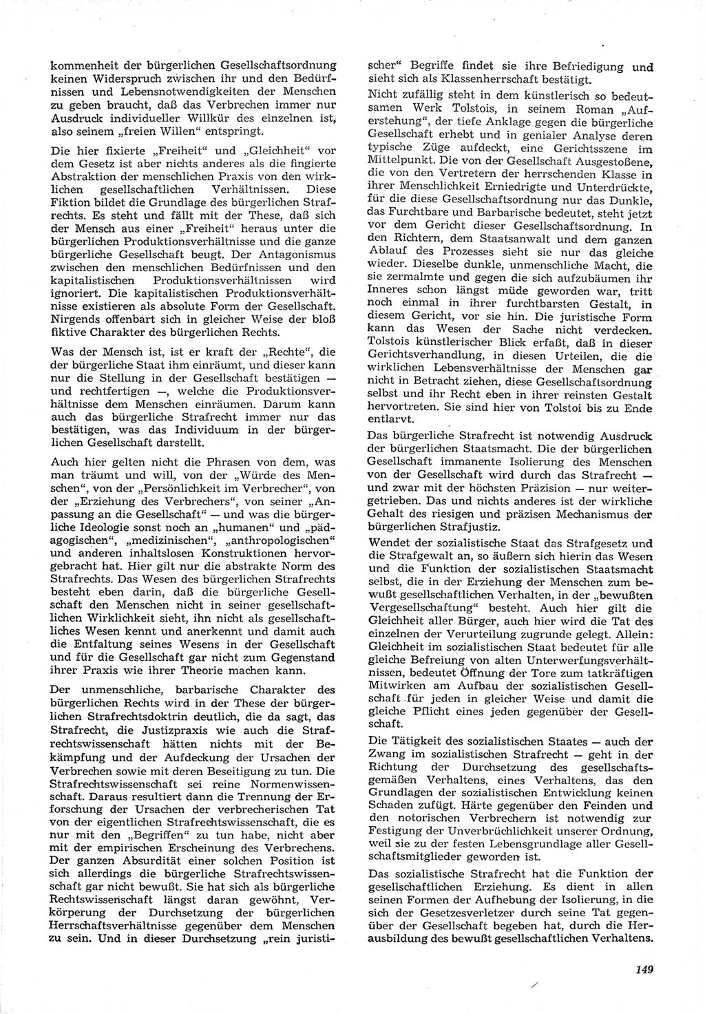 Neue Justiz (NJ), Zeitschrift für Recht und Rechtswissenschaft [Deutsche Demokratische Republik (DDR)], 15. Jahrgang 1961, Seite 149 (NJ DDR 1961, S. 149)