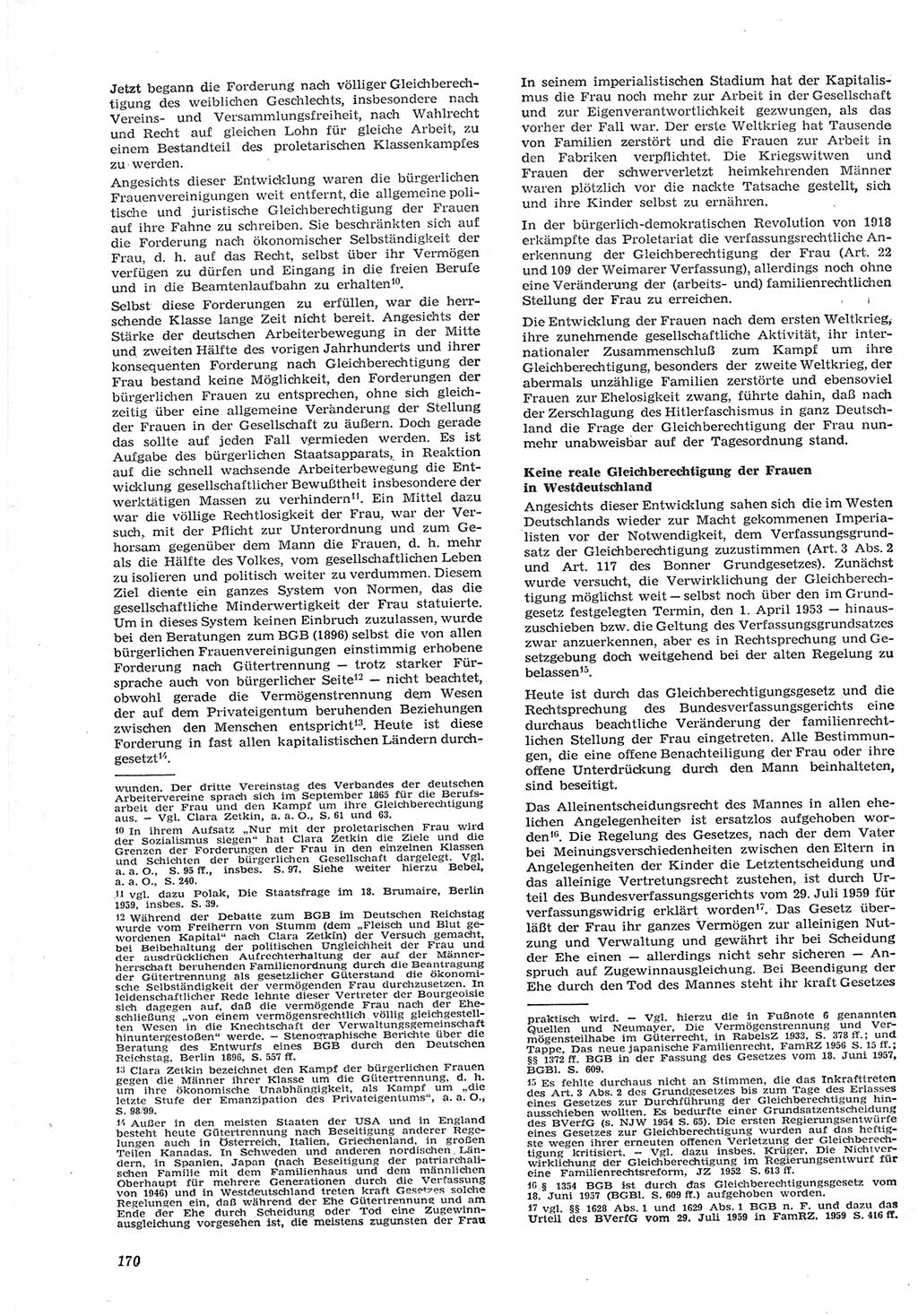 Neue Justiz (NJ), Zeitschrift für Recht und Rechtswissenschaft [Deutsche Demokratische Republik (DDR)], 15. Jahrgang 1961, Seite 170 (NJ DDR 1961, S. 170)