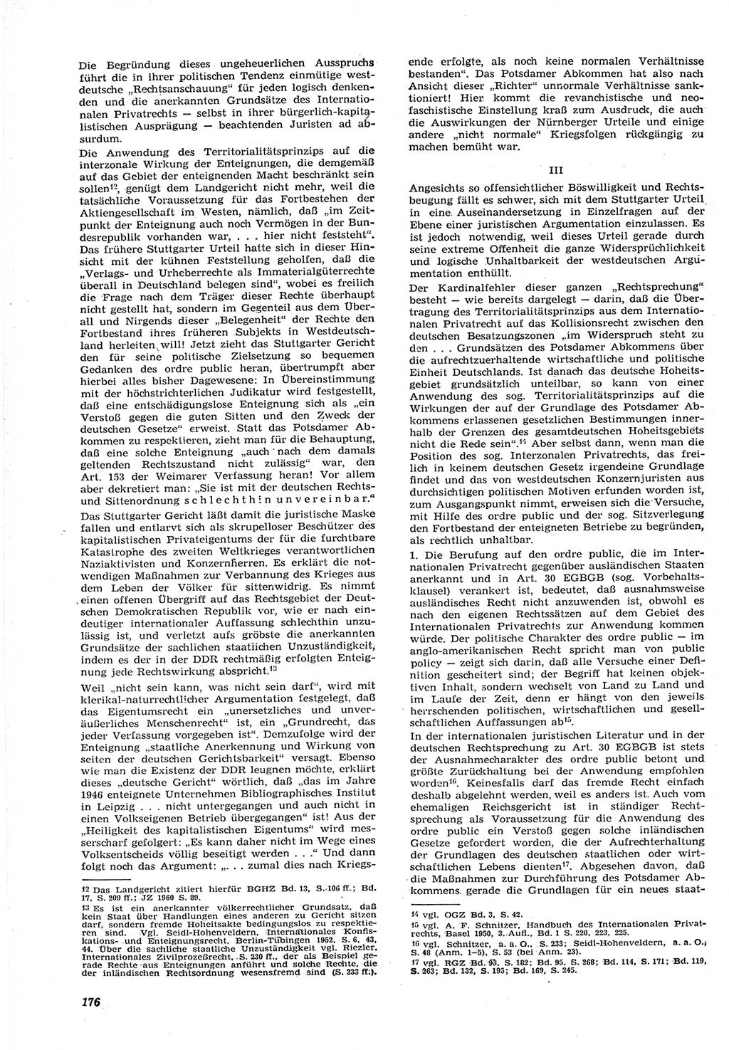 Neue Justiz (NJ), Zeitschrift für Recht und Rechtswissenschaft [Deutsche Demokratische Republik (DDR)], 15. Jahrgang 1961, Seite 176 (NJ DDR 1961, S. 176)