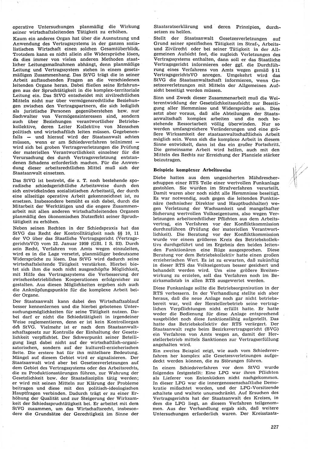 Neue Justiz (NJ), Zeitschrift für Recht und Rechtswissenschaft [Deutsche Demokratische Republik (DDR)], 15. Jahrgang 1961, Seite 227 (NJ DDR 1961, S. 227)