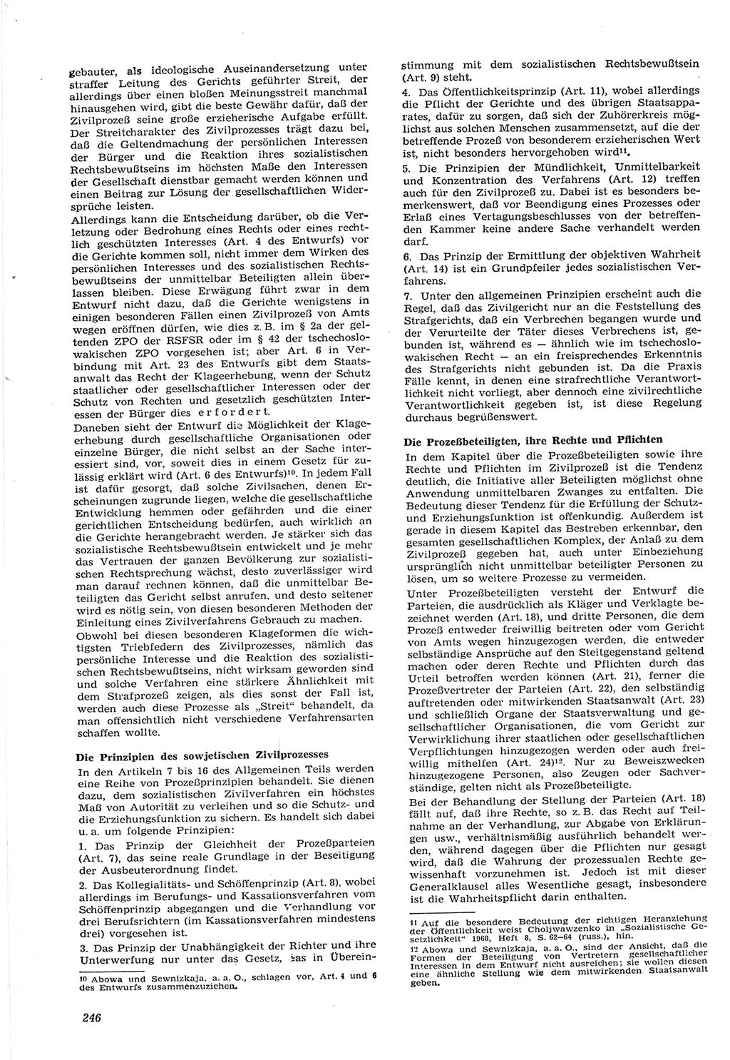 Neue Justiz (NJ), Zeitschrift für Recht und Rechtswissenschaft [Deutsche Demokratische Republik (DDR)], 15. Jahrgang 1961, Seite 246 (NJ DDR 1961, S. 246)