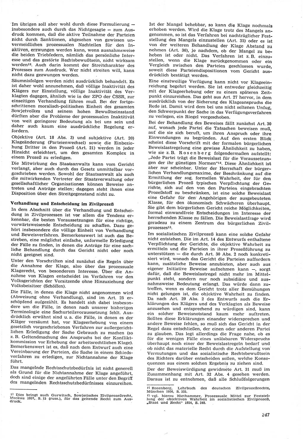 Neue Justiz (NJ), Zeitschrift für Recht und Rechtswissenschaft [Deutsche Demokratische Republik (DDR)], 15. Jahrgang 1961, Seite 247 (NJ DDR 1961, S. 247)