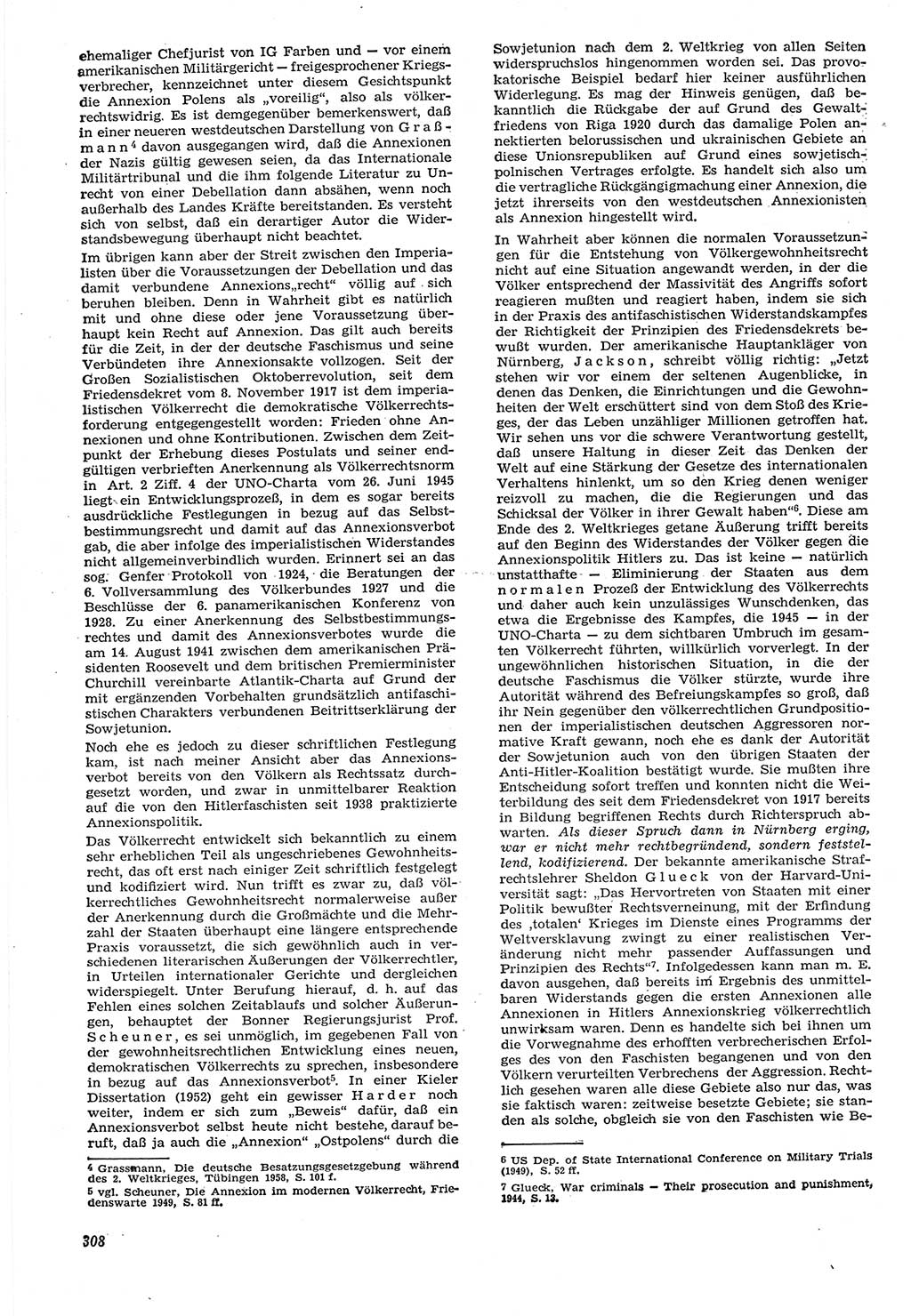 Neue Justiz (NJ), Zeitschrift für Recht und Rechtswissenschaft [Deutsche Demokratische Republik (DDR)], 15. Jahrgang 1961, Seite 308 (NJ DDR 1961, S. 308)