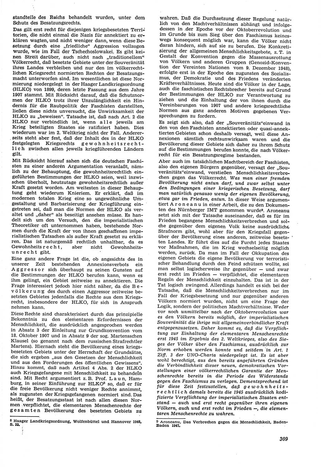 Neue Justiz (NJ), Zeitschrift für Recht und Rechtswissenschaft [Deutsche Demokratische Republik (DDR)], 15. Jahrgang 1961, Seite 309 (NJ DDR 1961, S. 309)