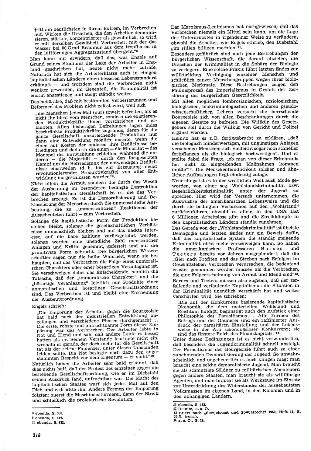 Neue Justiz (NJ), Zeitschrift für Recht und Rechtswissenschaft [Deutsche Demokratische Republik (DDR)], 15. Jahrgang 1961, Seite 318 (NJ DDR 1961, S. 318)
