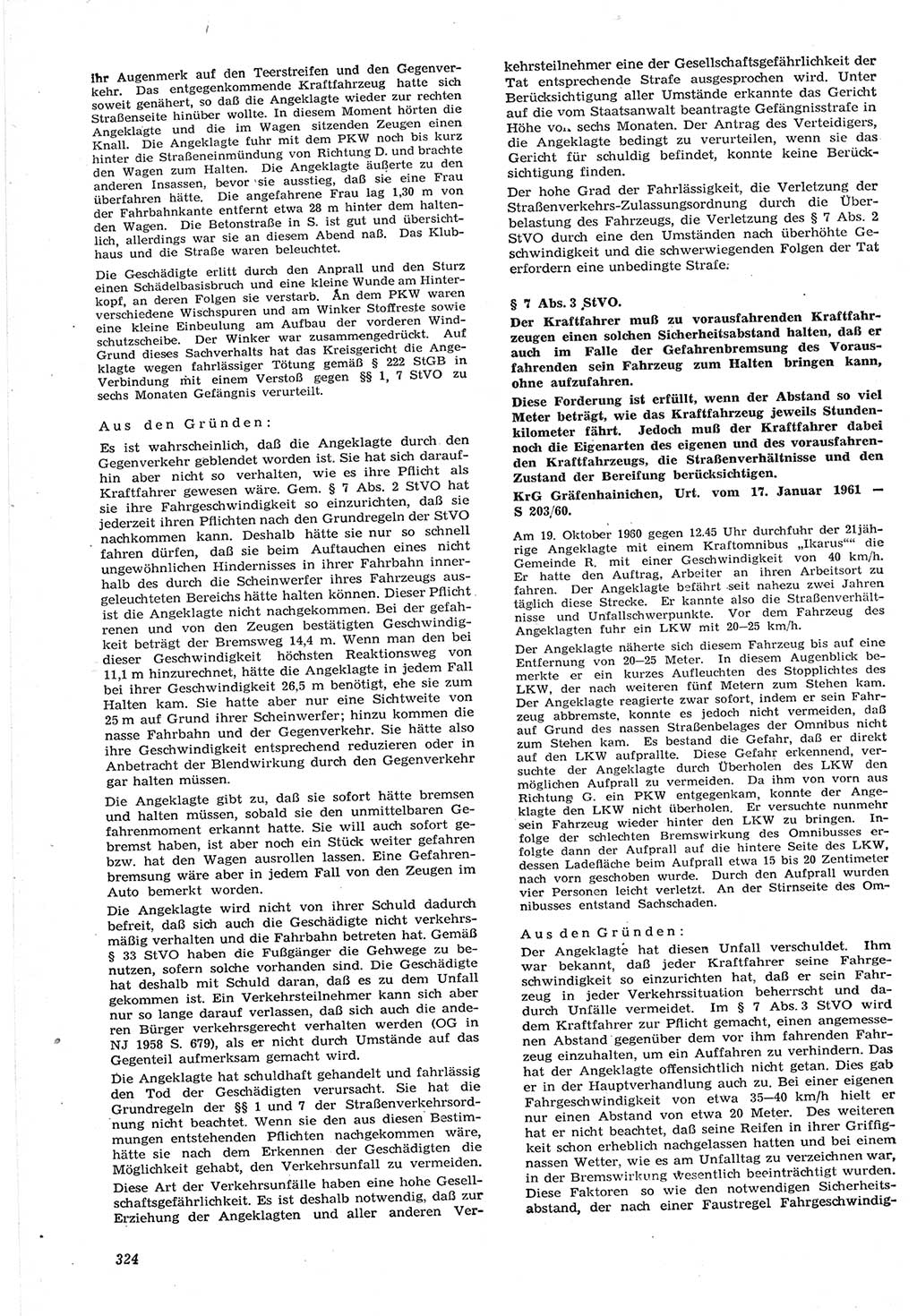 Neue Justiz (NJ), Zeitschrift für Recht und Rechtswissenschaft [Deutsche Demokratische Republik (DDR)], 15. Jahrgang 1961, Seite 324 (NJ DDR 1961, S. 324)