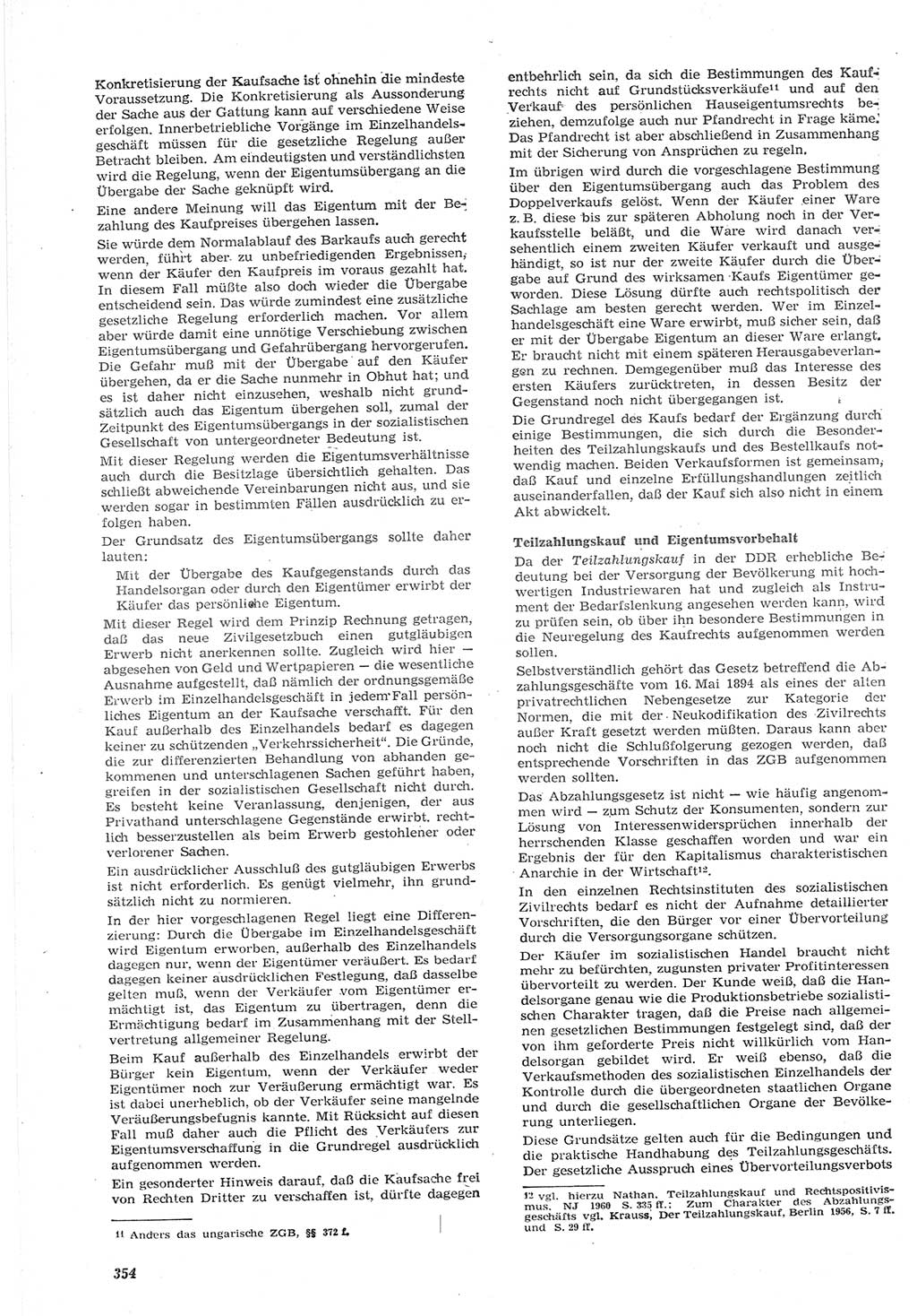 Neue Justiz (NJ), Zeitschrift für Recht und Rechtswissenschaft [Deutsche Demokratische Republik (DDR)], 15. Jahrgang 1961, Seite 354 (NJ DDR 1961, S. 354)