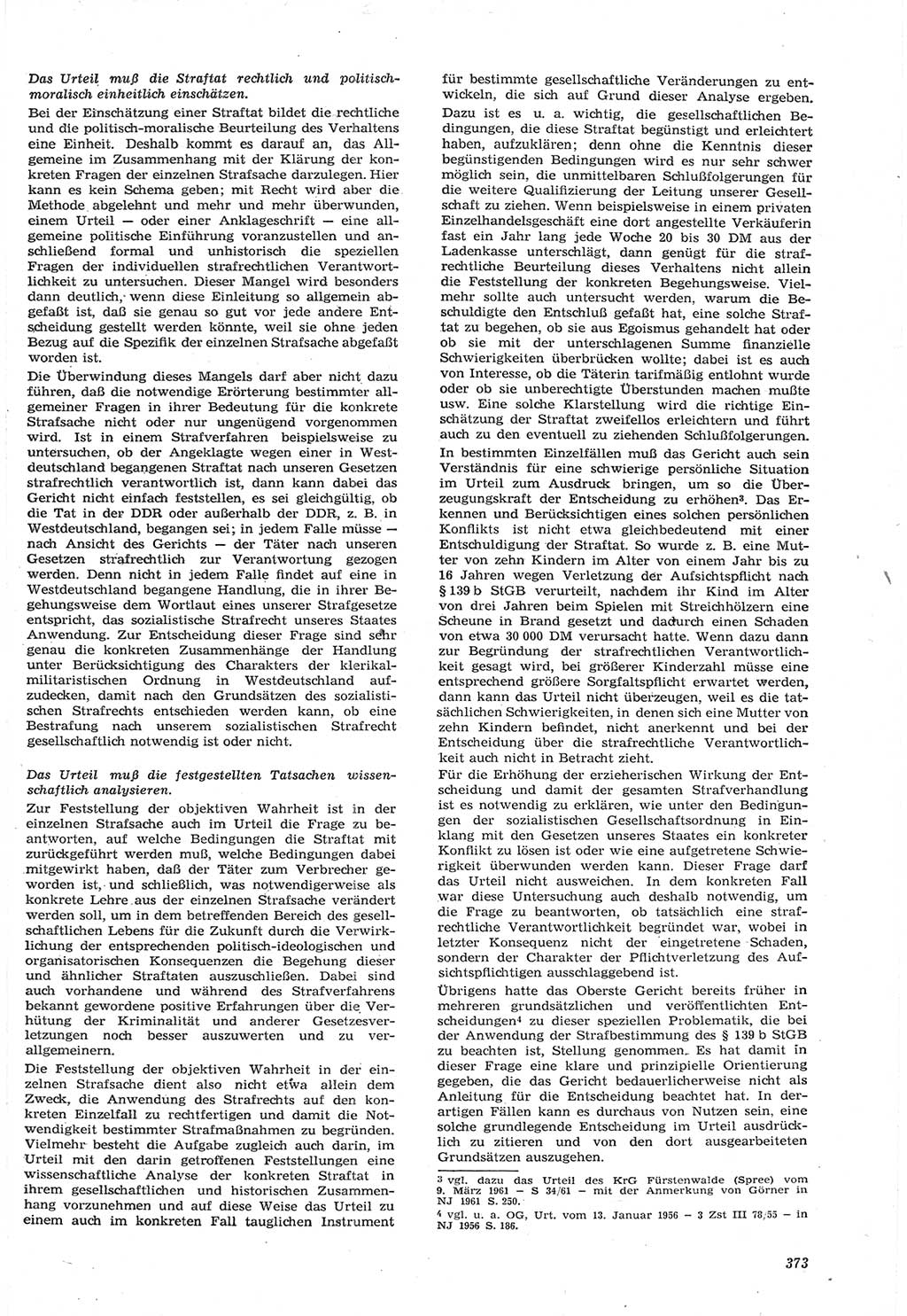 Neue Justiz (NJ), Zeitschrift für Recht und Rechtswissenschaft [Deutsche Demokratische Republik (DDR)], 15. Jahrgang 1961, Seite 373 (NJ DDR 1961, S. 373)