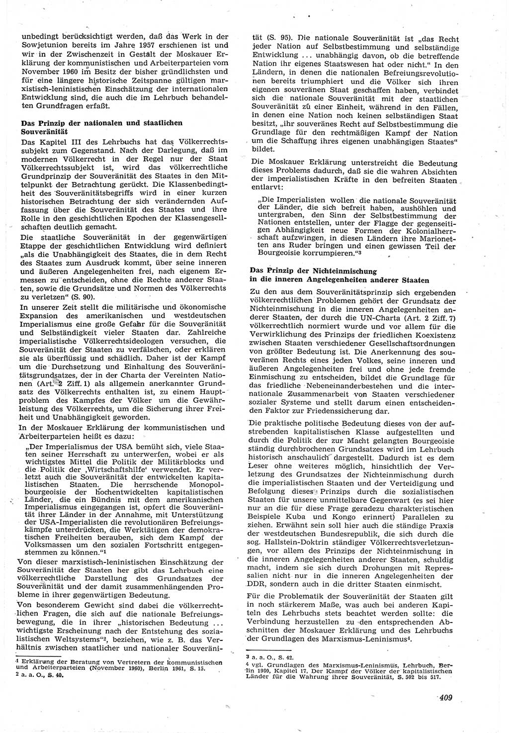 Neue Justiz (NJ), Zeitschrift für Recht und Rechtswissenschaft [Deutsche Demokratische Republik (DDR)], 15. Jahrgang 1961, Seite 409 (NJ DDR 1961, S. 409)