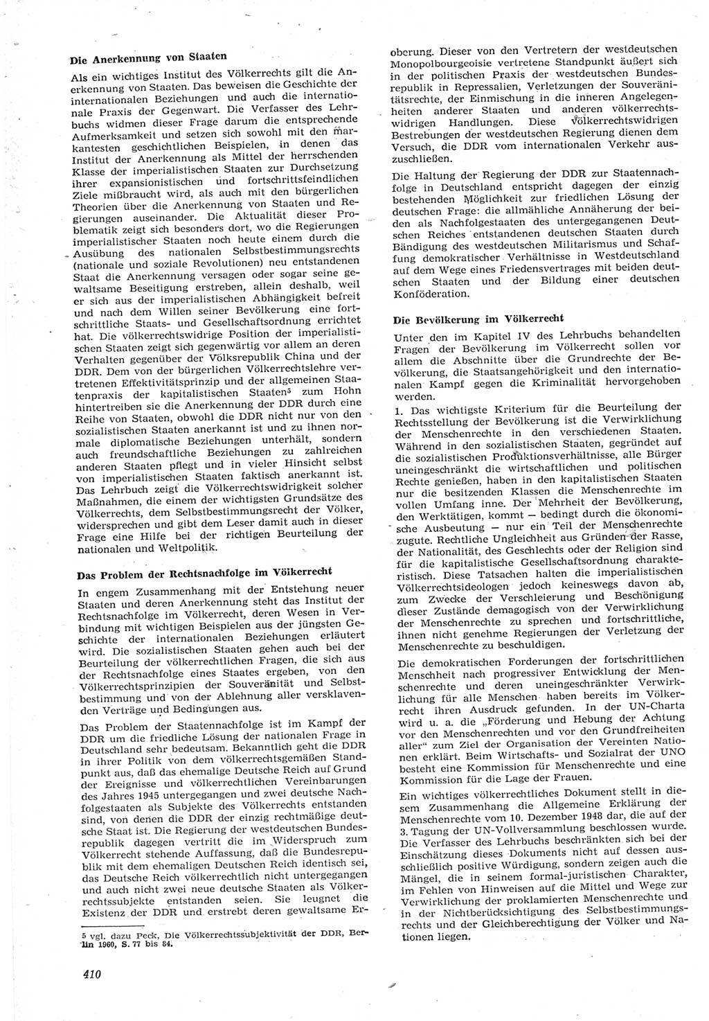 Neue Justiz (NJ), Zeitschrift für Recht und Rechtswissenschaft [Deutsche Demokratische Republik (DDR)], 15. Jahrgang 1961, Seite 410 (NJ DDR 1961, S. 410)